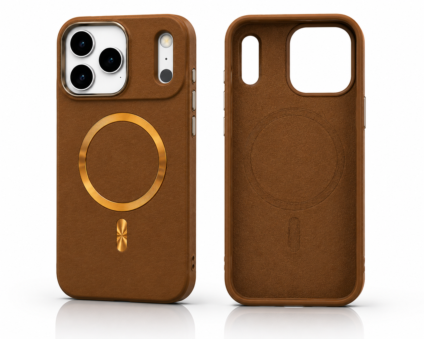MagSafe Leather Case for iPhone 17 Pro Max – Gold 6 MagSafe Leather Case for iPhone 17 Pro Max – Gold – alternate view