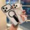 Translucent Ring Stand Case – Silver (iPhone)