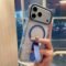Translucent Ring Stand Case – Silver (iPhone)
